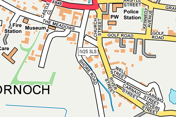 IV25 3LS map - OS OpenMap – Local (Ordnance Survey)