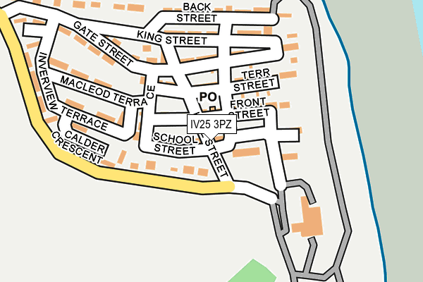 IV25 3PZ map - OS OpenMap – Local (Ordnance Survey)