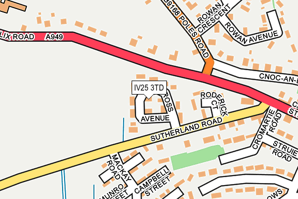 IV25 3TD map - OS OpenMap – Local (Ordnance Survey)