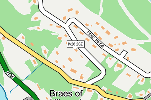 IV26 2SZ map - OS OpenMap – Local (Ordnance Survey)