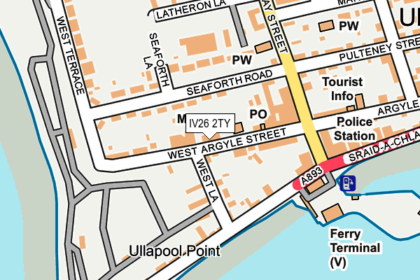 Map of THE SEAFOOD SHACK (ULLAPOOL) LTD at local scale