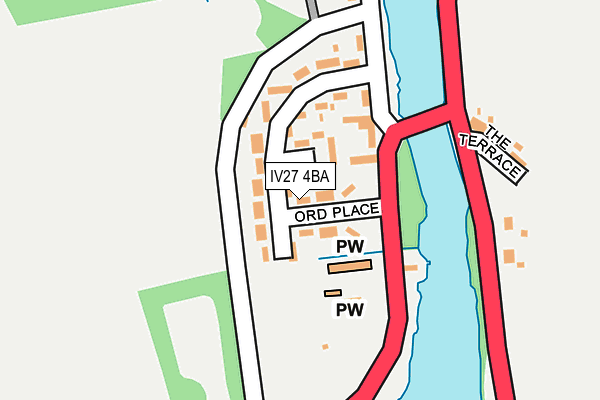 IV27 4BA map - OS OpenMap – Local (Ordnance Survey)