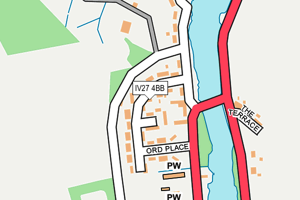 IV27 4BB map - OS OpenMap – Local (Ordnance Survey)