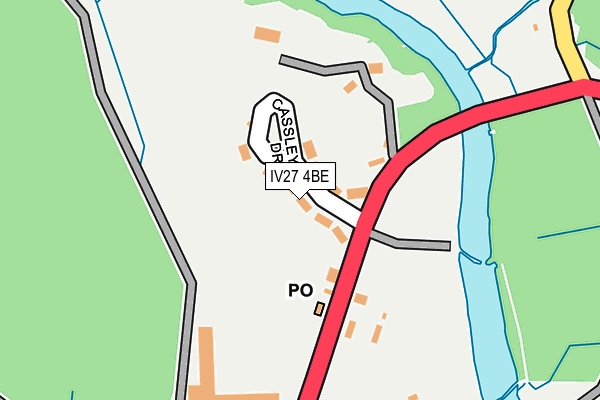 IV27 4BE map - OS OpenMap – Local (Ordnance Survey)