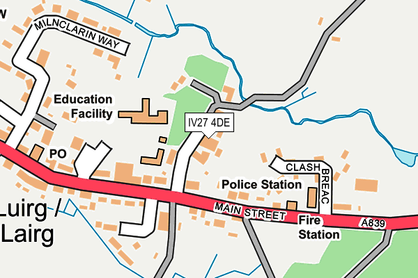 IV27 4DE map - OS OpenMap – Local (Ordnance Survey)