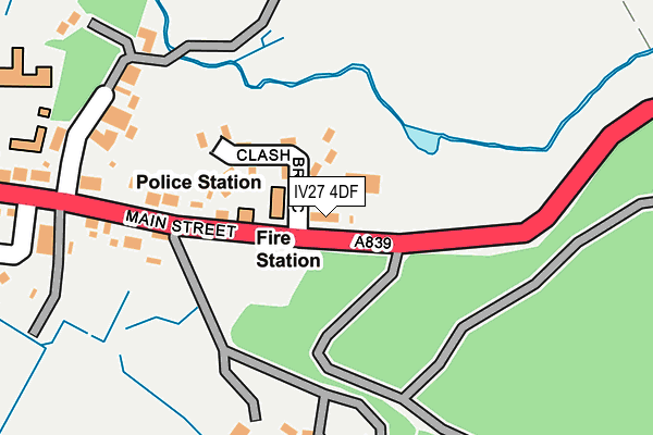 IV27 4DF map - OS OpenMap – Local (Ordnance Survey)
