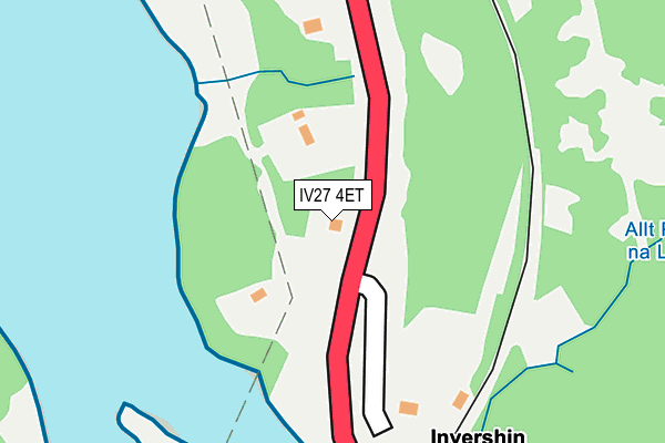 IV27 4ET map - OS OpenMap – Local (Ordnance Survey)