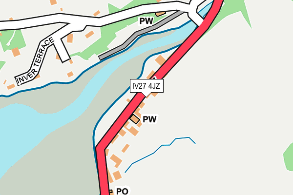 IV27 4JZ map - OS OpenMap – Local (Ordnance Survey)