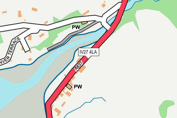 IV27 4LA map - OS OpenMap – Local (Ordnance Survey)