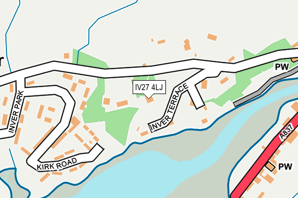 IV27 4LJ map - OS OpenMap – Local (Ordnance Survey)