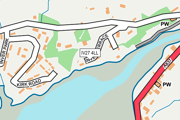 IV27 4LL map - OS OpenMap – Local (Ordnance Survey)