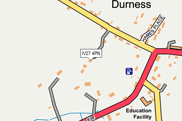 IV27 4PN map - OS OpenMap – Local (Ordnance Survey)