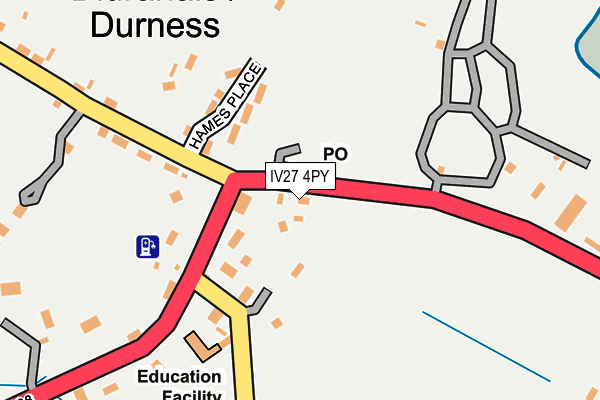 IV27 4PY map - OS OpenMap – Local (Ordnance Survey)