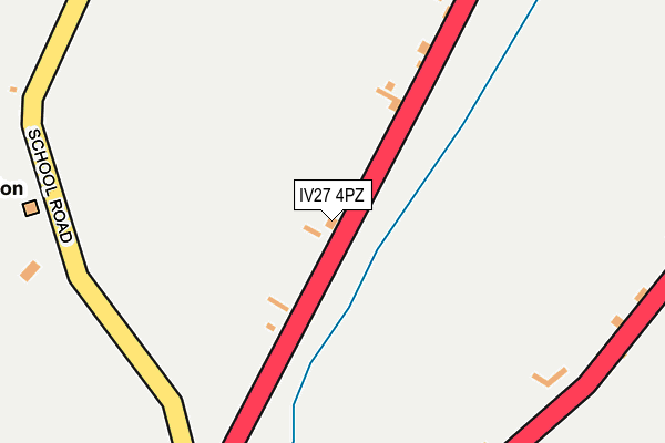 IV27 4PZ map - OS OpenMap – Local (Ordnance Survey)