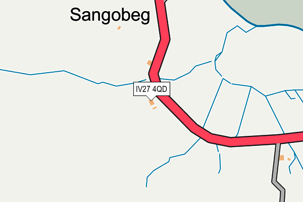 IV27 4QD map - OS OpenMap – Local (Ordnance Survey)
