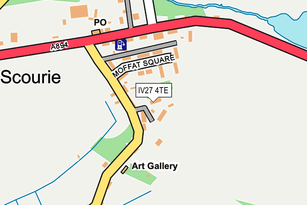 IV27 4TE map - OS OpenMap – Local (Ordnance Survey)