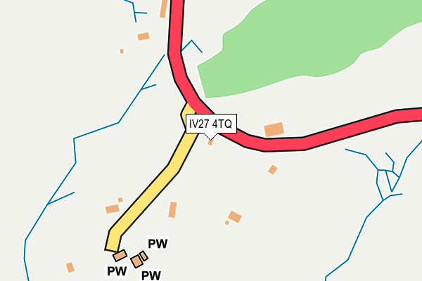 IV27 4TQ map - OS OpenMap – Local (Ordnance Survey)