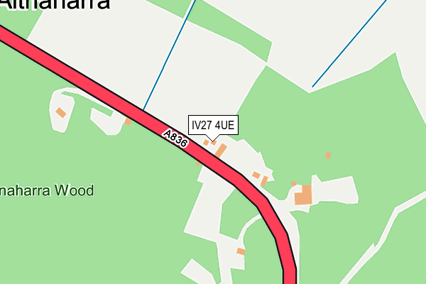 IV27 4UE map - OS OpenMap – Local (Ordnance Survey)