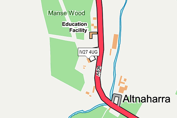 IV27 4UG map - OS OpenMap – Local (Ordnance Survey)