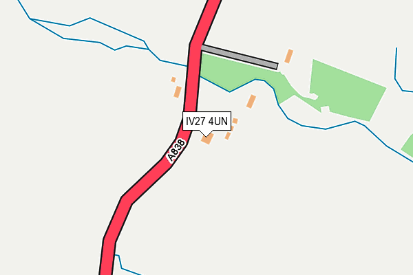 IV27 4UN map - OS OpenMap – Local (Ordnance Survey)