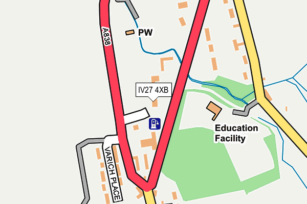 IV27 4XB map - OS OpenMap – Local (Ordnance Survey)