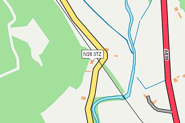 IV28 3TZ map - OS OpenMap – Local (Ordnance Survey)