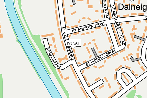 IV3 5AY map - OS OpenMap – Local (Ordnance Survey)