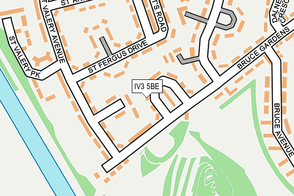 IV3 5BE map - OS OpenMap – Local (Ordnance Survey)