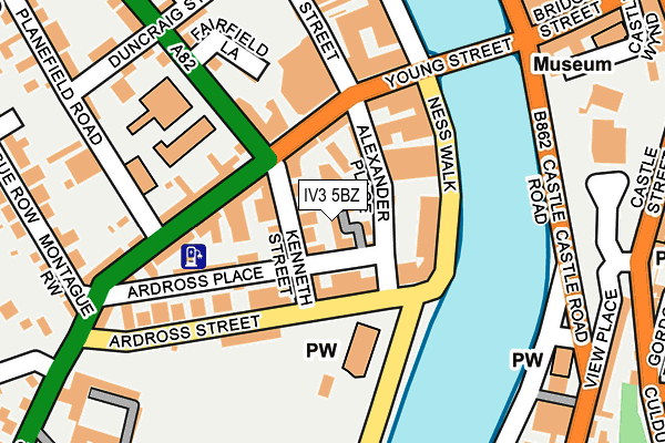 IV3 5BZ map - OS OpenMap – Local (Ordnance Survey)
