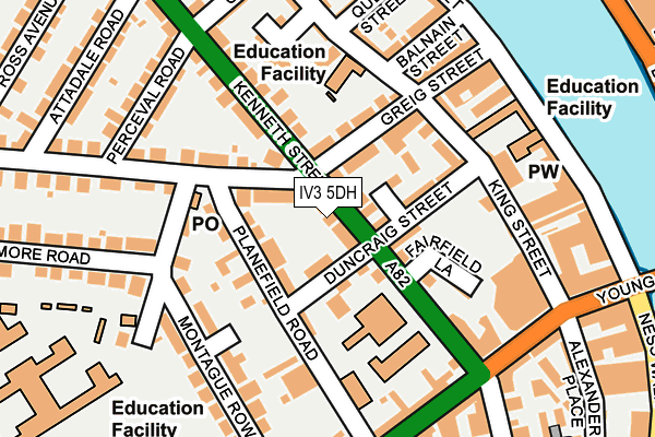 IV3 5DH map - OS OpenMap – Local (Ordnance Survey)