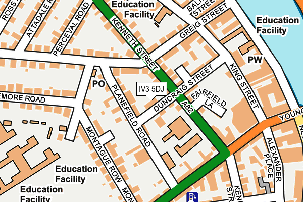 IV3 5DJ map - OS OpenMap – Local (Ordnance Survey)