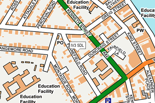 IV3 5DL map - OS OpenMap – Local (Ordnance Survey)