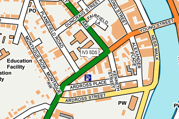 IV3 5DS map - OS OpenMap – Local (Ordnance Survey)