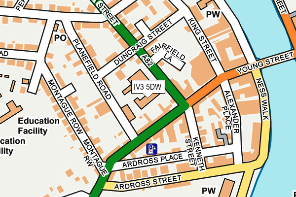 IV3 5DW map - OS OpenMap – Local (Ordnance Survey)
