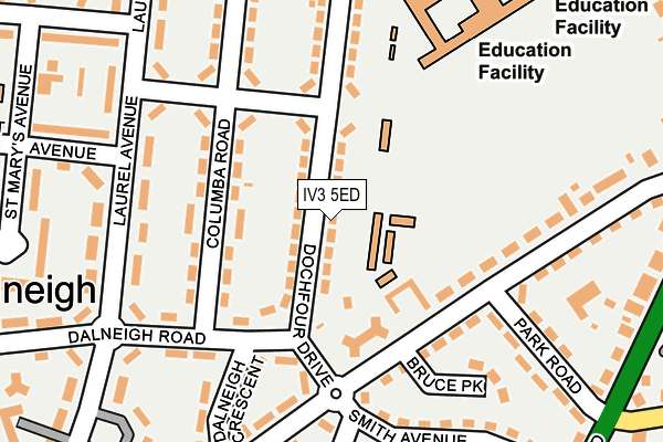IV3 5ED map - OS OpenMap – Local (Ordnance Survey)