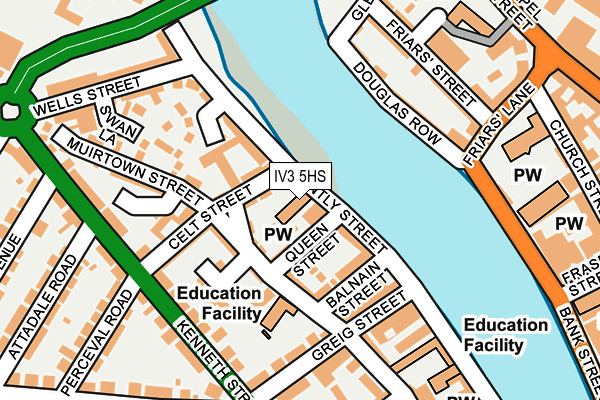 IV3 5HS map - OS OpenMap – Local (Ordnance Survey)