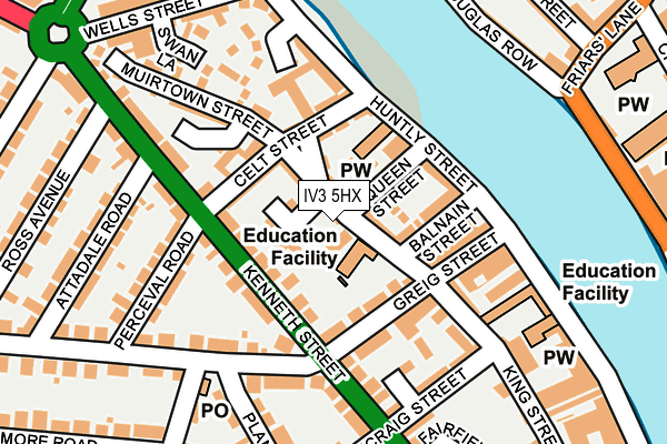 IV3 5HX map - OS OpenMap – Local (Ordnance Survey)