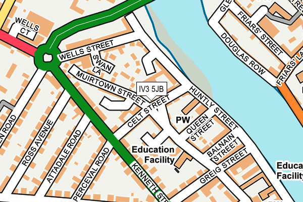 IV3 5JB map - OS OpenMap – Local (Ordnance Survey)