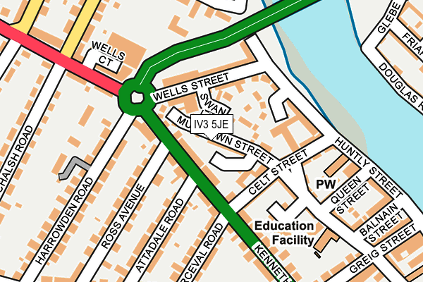 IV3 5JE map - OS OpenMap – Local (Ordnance Survey)