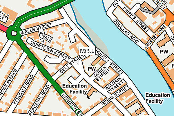 IV3 5JL map - OS OpenMap – Local (Ordnance Survey)