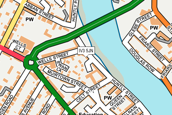 IV3 5JN map - OS OpenMap – Local (Ordnance Survey)