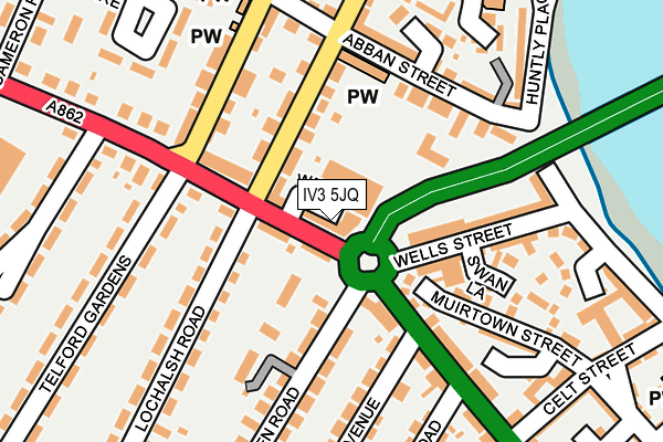 IV3 5JQ map - OS OpenMap – Local (Ordnance Survey)