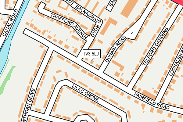 IV3 5LJ map - OS OpenMap – Local (Ordnance Survey)