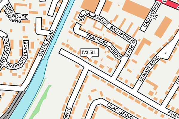 IV3 5LL map - OS OpenMap – Local (Ordnance Survey)