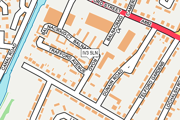 IV3 5LN map - OS OpenMap – Local (Ordnance Survey)