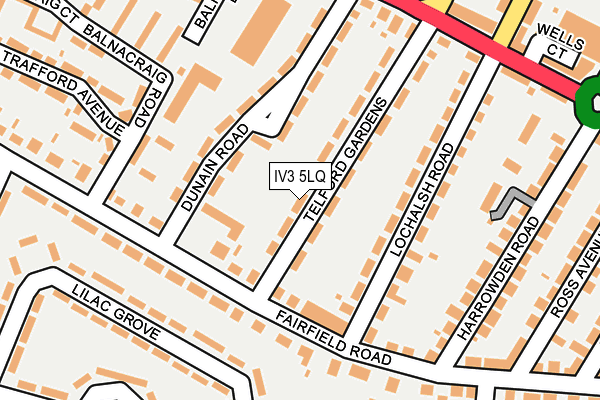 IV3 5LQ map - OS OpenMap – Local (Ordnance Survey)