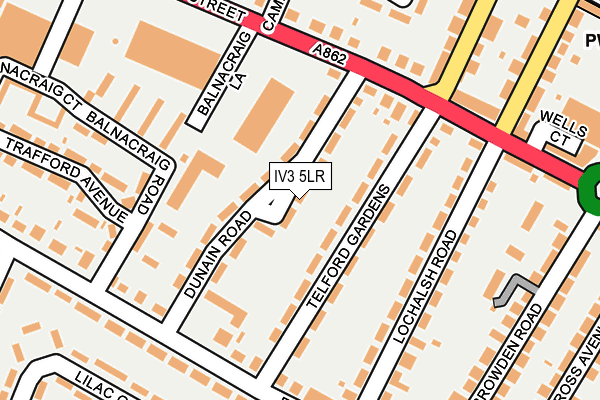 IV3 5LR map - OS OpenMap – Local (Ordnance Survey)