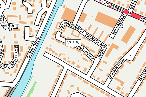IV3 5LW map - OS OpenMap – Local (Ordnance Survey)