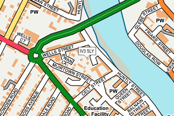 IV3 5LY map - OS OpenMap – Local (Ordnance Survey)