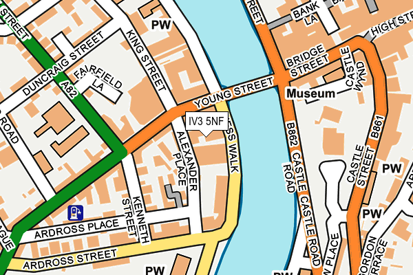 IV3 5NF map - OS OpenMap – Local (Ordnance Survey)